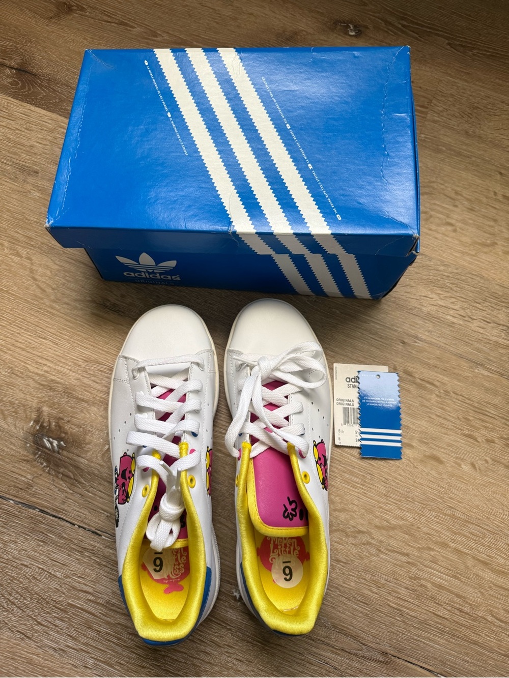 Adidas Youth Size 6 Stan Smith x Little Miss Chatterbox Limited Collaboration